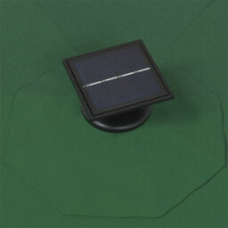 Berkfield Wall-Mounted Parasol With Leds And Metal Pole 300 Cm Green - thumbnail 6