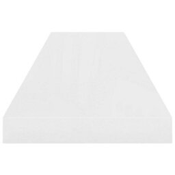 Berkfield Floating Wall Shelves 2 Pcs High Gloss White 90X23.5X3.8 Cm Mdf - thumbnail 5