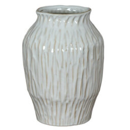 Hill Interiors Numa Ople Vase - Ceramic - L19 X W19 X H27 Cm - White - thumbnail 1