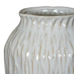 Hill Interiors Numa Ople Vase - Ceramic - L19 X W19 X H27 Cm - White - thumbnail 3