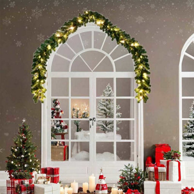 Vidaxl Christmas Garland With 600 Leds 2 Pcs Green Pvc - image 1