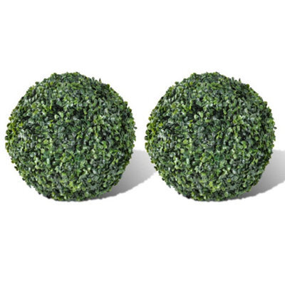 Vidaxl Boxwood Ball Artificial Leaf Topiary Ball 27 Cm 2 Pcs Artificial Plants - image 1