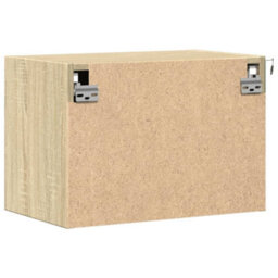 Berkfield Wall-Mounted Bedside Cabinets With Led Lights 2 Pcs Sonoma Oak - thumbnail 9