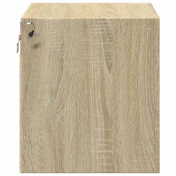 Berkfield Wall-Mounted Bedside Cabinets With Led Lights 2 Pcs Sonoma Oak - thumbnail 8