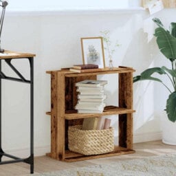 Berkfield Elegant Bookcase 3-Tier Old Wood 60X30X60 Cm Engineered Wood - thumbnail 3