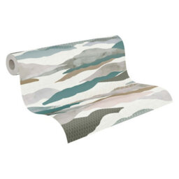 As Creation Bricoflor Non-Woven Wallpaper, Chinoiserie, Modern, Scandinavian In Brown, Grey, Green, Turquoise, White - 10,05 X 0,53 M - thumbnail 6