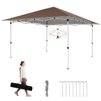 Gainoom Pop Up Canopy Tent Instant One-Push Setup Upf50+ Sun-Protective Silver-Coated Top Straight Leg Commercial Gazebo - image 1