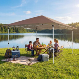 Gainoom Pop Up Canopy Tent Instant One-Push Setup Upf50+ Sun-Protective Silver-Coated Top Straight Leg Commercial Gazebo - thumbnail 3