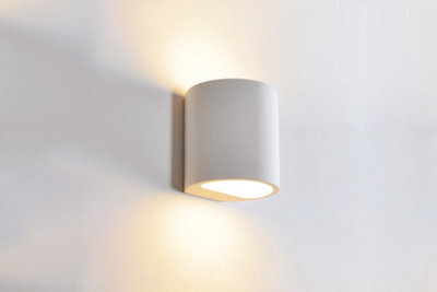 Luminosa Lighting Luminosa Indoor Decorative Paintable Plaster Larissa Wall Light Ip20 For 1 X G9 Max 40W White