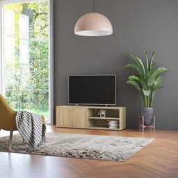Berkfield Modern Tv Cabinet Sonoma Oak 120X34X37 Cm Engineered Wood - thumbnail 2