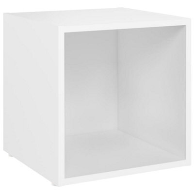 Berkfield Durable Tv Cabinet White 37X35X37 Cm Engineered Wood - image 1