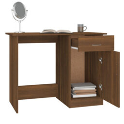 Walplus Desk Brown Oak 100X50X76 Cm Engineered Wood - thumbnail 5