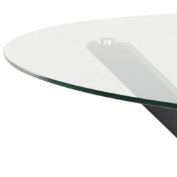 Beliani Garden Dining Table Maletto 120 Cm 120 Cm Glass Black - thumbnail 5