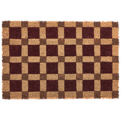 Beliani Doormat Villasis Beige/ Brown 40 X 60 Cm Coir - image 1