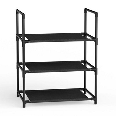 3 Tiers-43X28X53Cm Metal Narrow Shoe Rack Shoe Shelf Vertical Tall Slim Footwear Storage Organizer - image 1