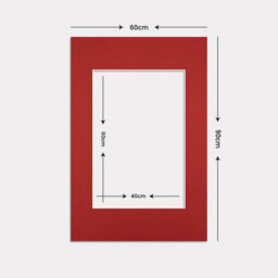 Ak Frames 90X60Cm Crimson Picture Mounts To Fit 60X40Cm Aperture Size - Mount Board Only (No Frame Included) - thumbnail 3
