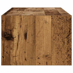 Berkfield Tv Cabinet With Led Lights Old Wood 100X35.5X25 Cm - thumbnail 8