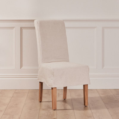 Dibor Set Of 4 Rustic Vintage Loire Linen Solid Wood Frame Home Furniture Dining Chairs - image 1