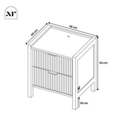 X Rocker Xr Living Dakota Bedside Table With Two Drawers And App Controlled Led Lights - Wild Oak - thumbnail 8