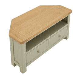 The Furniture Market Marbury Sage Green Painted Corner Tv Unit Stand Up To 50 Widescreen Tv Size - thumbnail 5