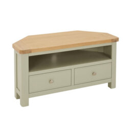 The Furniture Market Marbury Sage Green Painted Corner Tv Unit Stand Up To 50 Widescreen Tv Size - thumbnail 3