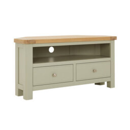 The Furniture Market Marbury Sage Green Painted Corner Tv Unit Stand Up To 50 Widescreen Tv Size - thumbnail 4