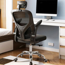 Mesh Office Chair Ergonomic Design With Headrest And Lumbar Support - thumbnail 4