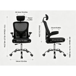 Mesh Office Chair Ergonomic Design With Headrest And Lumbar Support - thumbnail 2