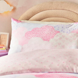 Catherine Lansfield Kids Soft As A Cloud Single Duvet Cover Set With Pillowcase Pink - thumbnail 3