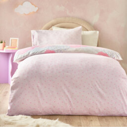 Catherine Lansfield Kids Soft As A Cloud Single Duvet Cover Set With Pillowcase Pink - thumbnail 2