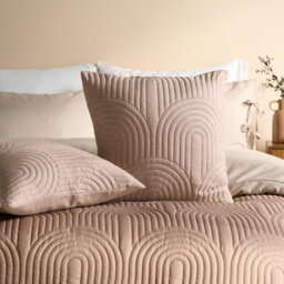 Ohs 2 X Arches Quilted Pinsonic Cushion Covers Home Décor - Natural - thumbnail 1