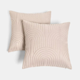 Ohs 2 X Arches Quilted Pinsonic Cushion Covers Home Décor - Natural - thumbnail 3