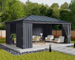 Canopia by Palram Canopia Curtain Set For Dallas 6.1 X4.3  Garden Gazebo - 4Pc - thumbnail 1