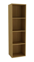 Urbn-Living Urbnliving 30Cm Height Beech 4 Tier Wooden Bookcase Shelving Display Storage Wood Shelf Shelves Cube - thumbnail 3