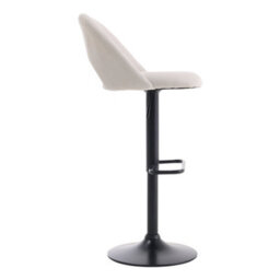 Living And Home Bar Stool Set Of 2 Beige Linen Counter Swivel Height Breakfast Bar Stools With Footrest - thumbnail 3