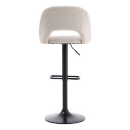 Living And Home Bar Stool Set Of 2 Beige Linen Counter Swivel Height Breakfast Bar Stools With Footrest - thumbnail 4