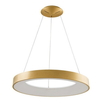 Luminosa Lighting Luminosa Modern Led Hanging Pendant Brushed Gold, Warm White 3000K 4400Lm - image 1