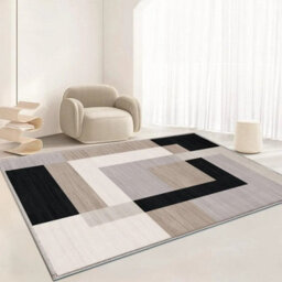 Ameha Stylish Milo Neutral Printed Rug Hallway Area 120X170 Cm Carpet Living Room Bedroom Area Rugs - thumbnail 3