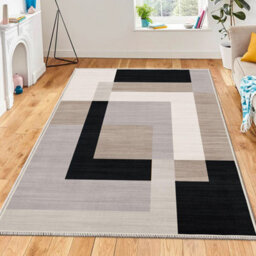 Ameha Stylish Milo Neutral Printed Rug Hallway Area 120X170 Cm Carpet Living Room Bedroom Area Rugs - thumbnail 6