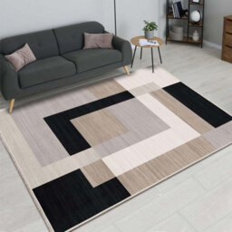 Ameha Stylish Milo Neutral Printed Rug Hallway Area 120X170 Cm Carpet Living Room Bedroom Area Rugs - thumbnail 8