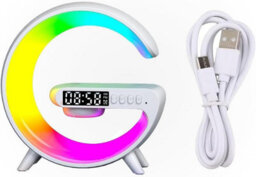Domira 6 Inch Smart G Shape Wireless Alarm Clock With Fast Wireless Charging Lamp Rgb Phone Control For Bedroom Accessories - thumbnail 6
