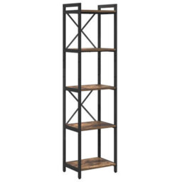 Berkfield Bookcase Smoked Oak 40 X 30 X 153 Cm Engineered Wood - thumbnail 2