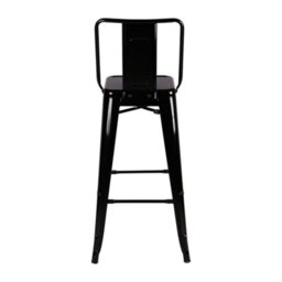 Living And Home Bar Stool Set Of 4 Black Metal Frame Industrial Style High Chair Bar Stools - thumbnail 6