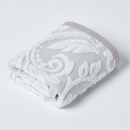 Homescapes Damask Turkish Cotton 600 Gsm Hand Towel, Beige - thumbnail 3