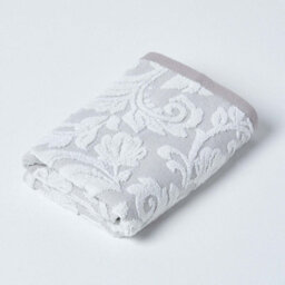 Homescapes Damask Turkish Cotton 600 Gsm Hand Towel, Beige - thumbnail 4