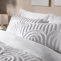 OHS Luxury Duvet Cover Set Quilt Bedding Pillowcase Bed Tufted Arch - thumbnail 2