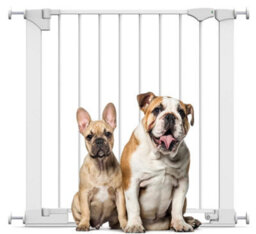Bettacare Safestep Dog Gate, White, 75Cm - 82Cm, Extra Low Walkthrough, Pressure Fit Safety Gate, Pet Gate For Stairs And Doors - thumbnail 1