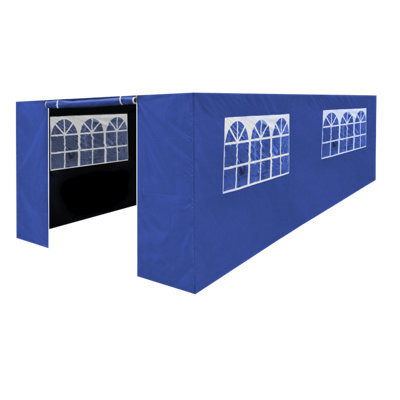 Sealey Dellonda Premium Side Walls Doors Windows For Gazebo Marquee Fits 3 X 6M Blue - image 1