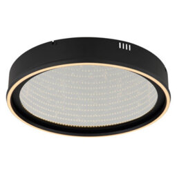 Luminosa Lighting Luminosa Mirrora 50Cm Semi Flush Ceiling Light Matt Black, Glass Mirror Led 2700/6500K - thumbnail 7