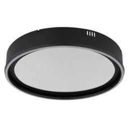 Luminosa Lighting Luminosa Mirrora 50Cm Semi Flush Ceiling Light Matt Black, Glass Mirror Led 2700/6500K - thumbnail 3